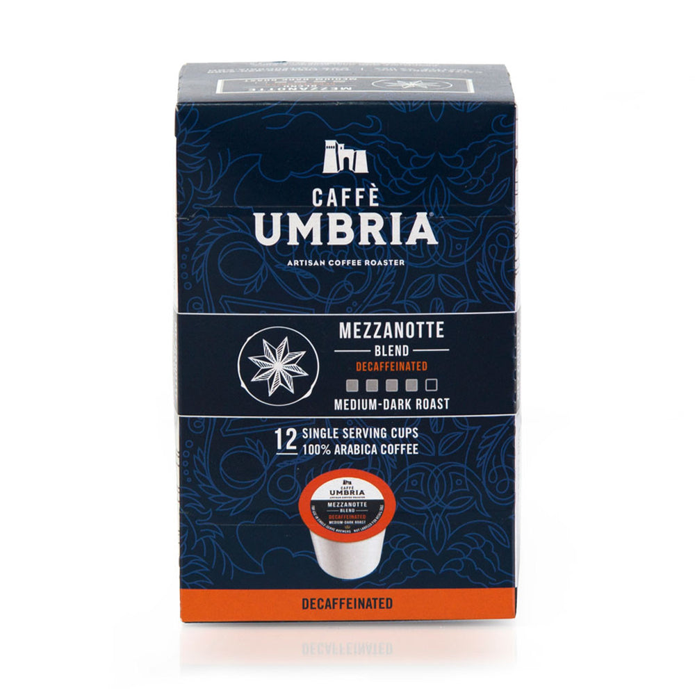 blue mezzanotte decaf kcup box