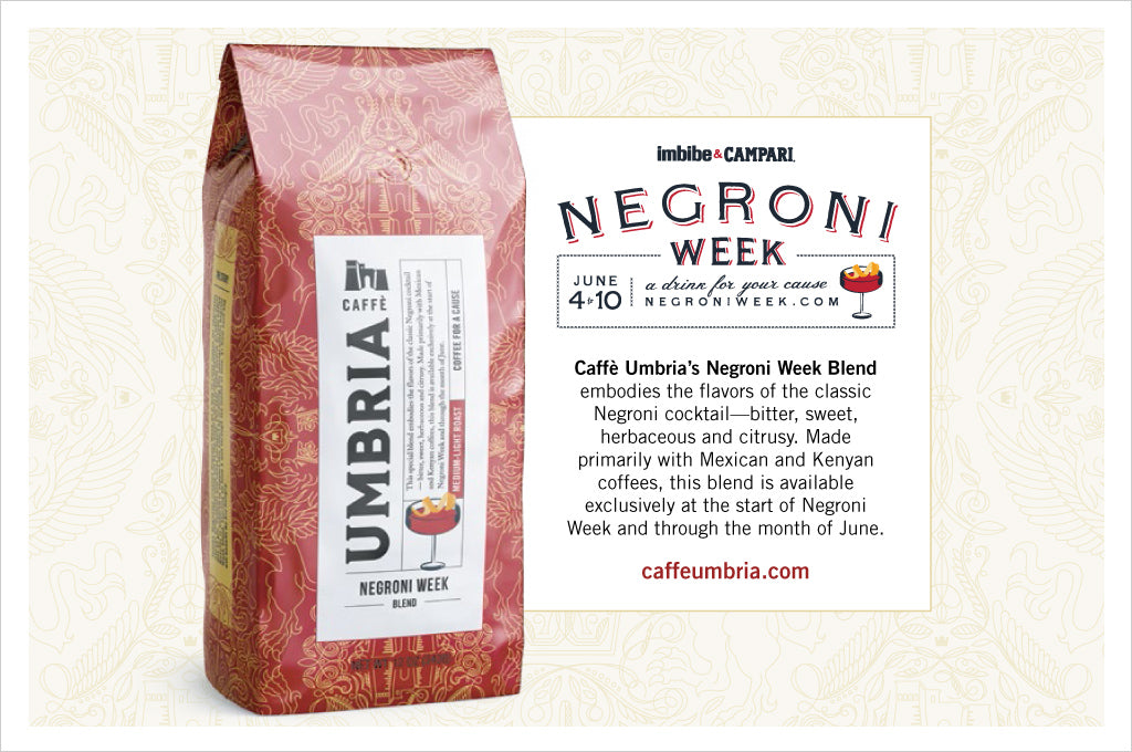 negroni week coffee red bag with details