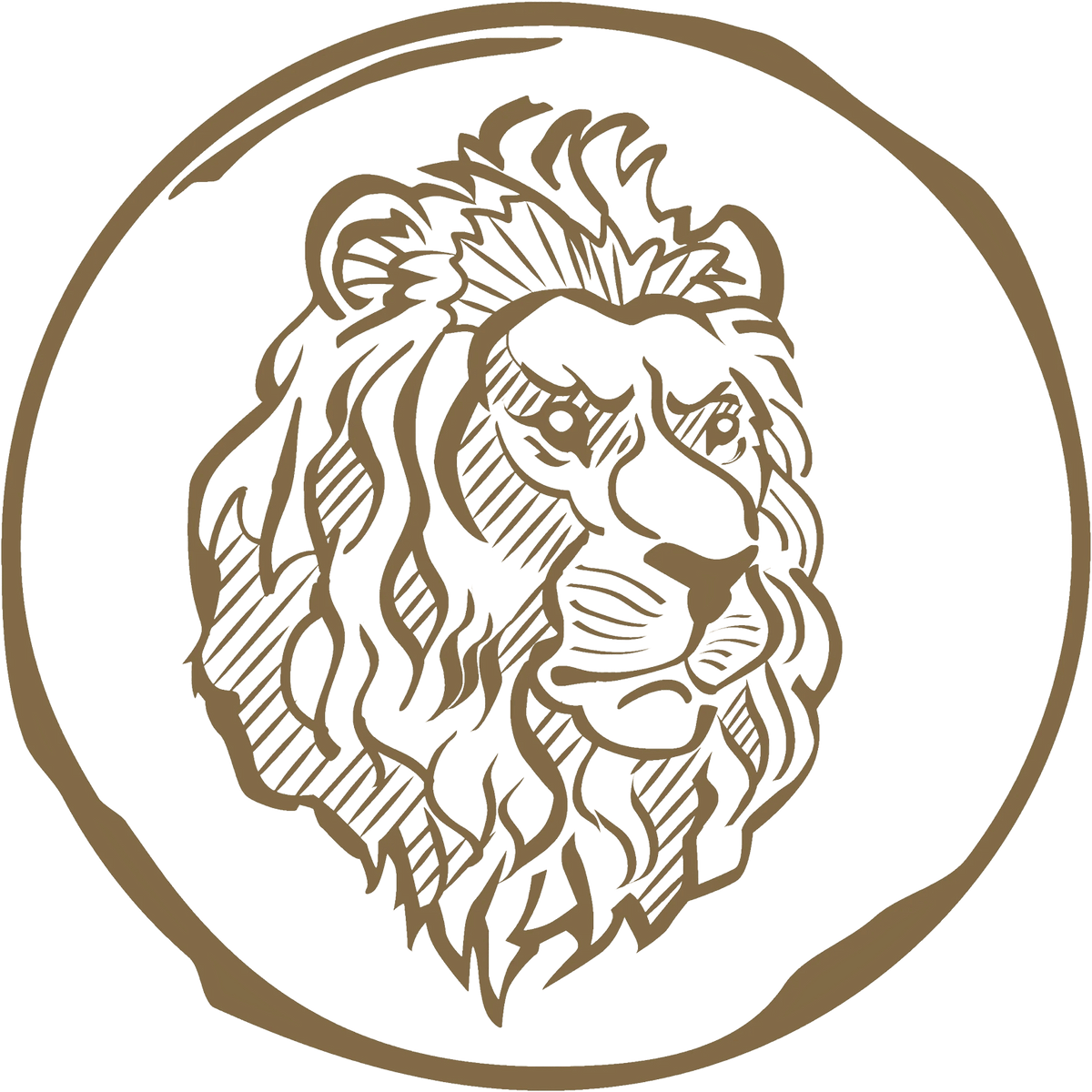 A golden lion seal