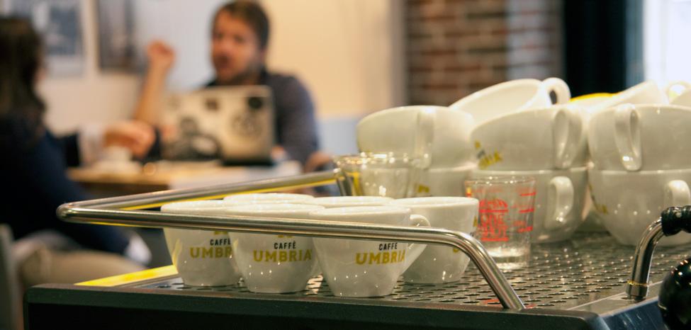 espresso cups on top of espresso machine