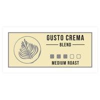 Cream Gusto Crema blend medium roast label