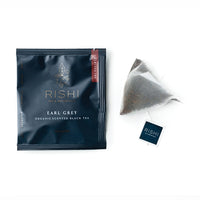 Rishi earl grey black tea packet with sachet