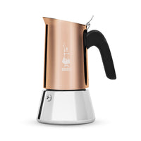 Bialetti stainless steal moka pot 4-cup in copper