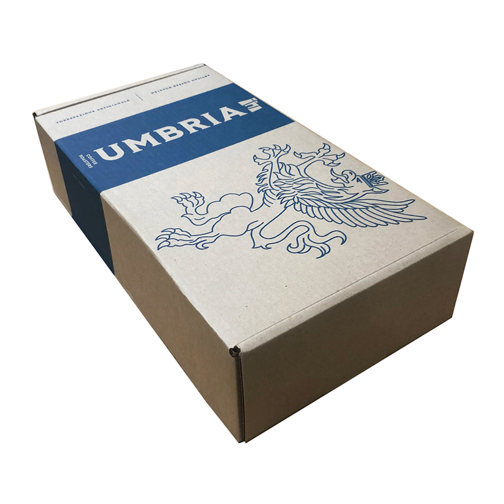 large kraft gift boc with umbria logo
